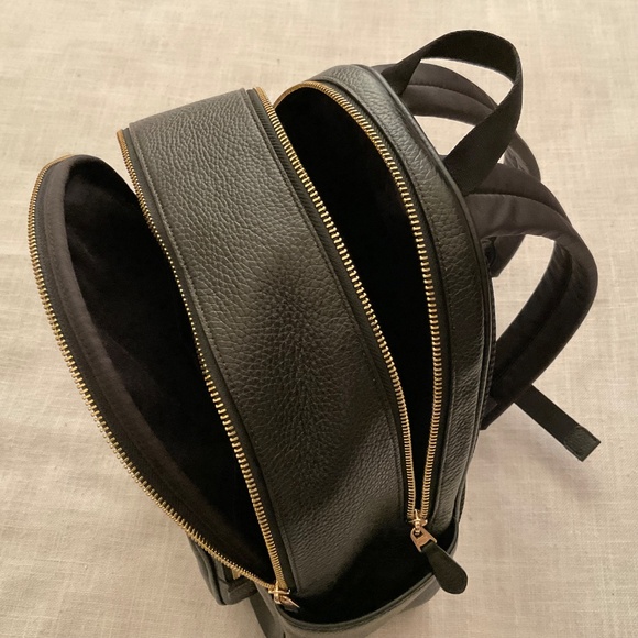 Coach 5666 Medium Court Backpack Black Pebble Leather - Picture 2 of 16